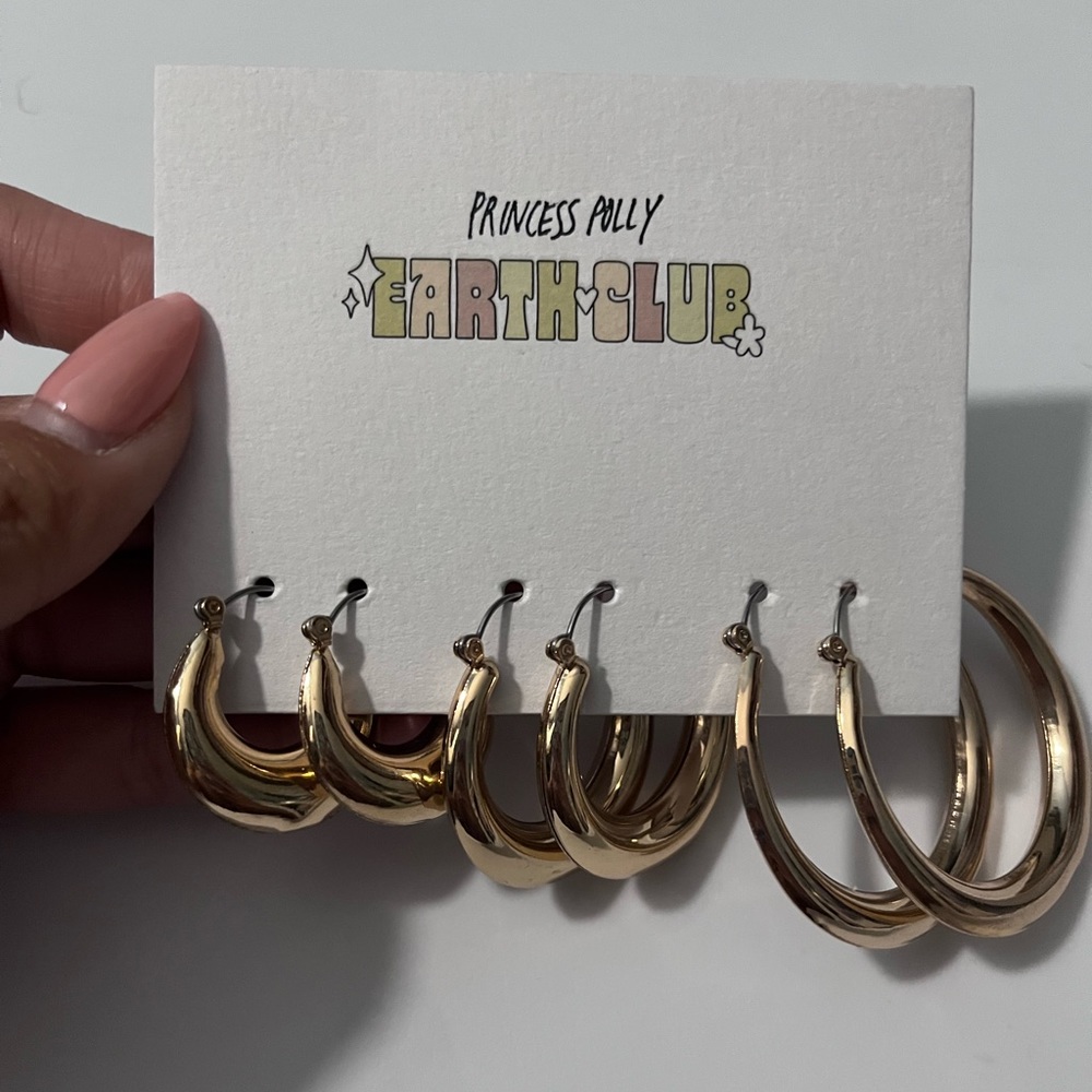 Princess Polly Gold Hoop set